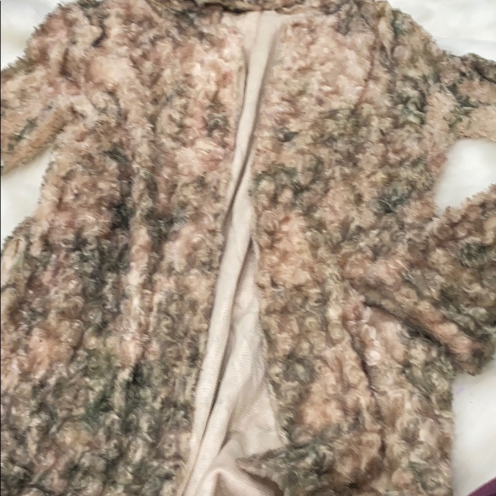 Anama animal print hooded cardigan sz m